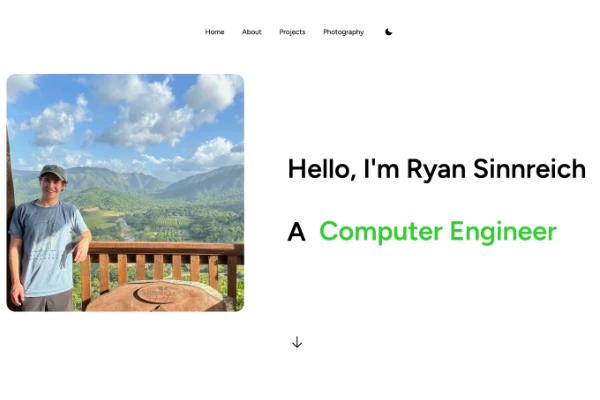 Image of my personal website